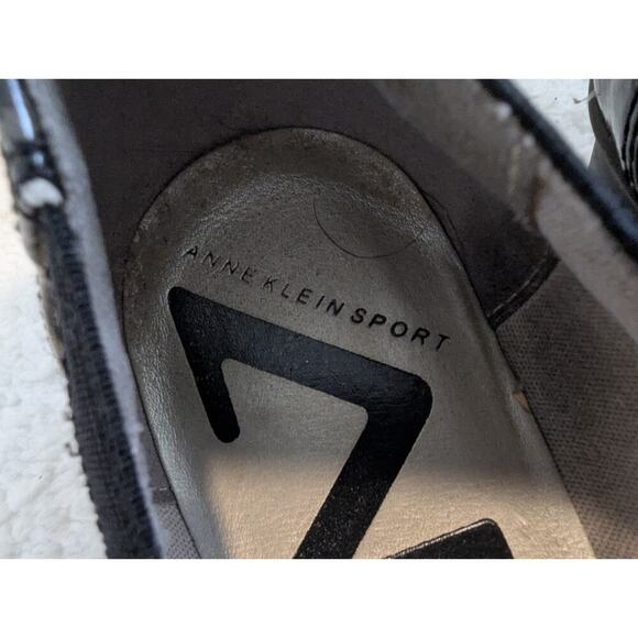 Anne Klein Black & Gray Animal Print Heeled Flats 6.5 - Picture 8 of 10